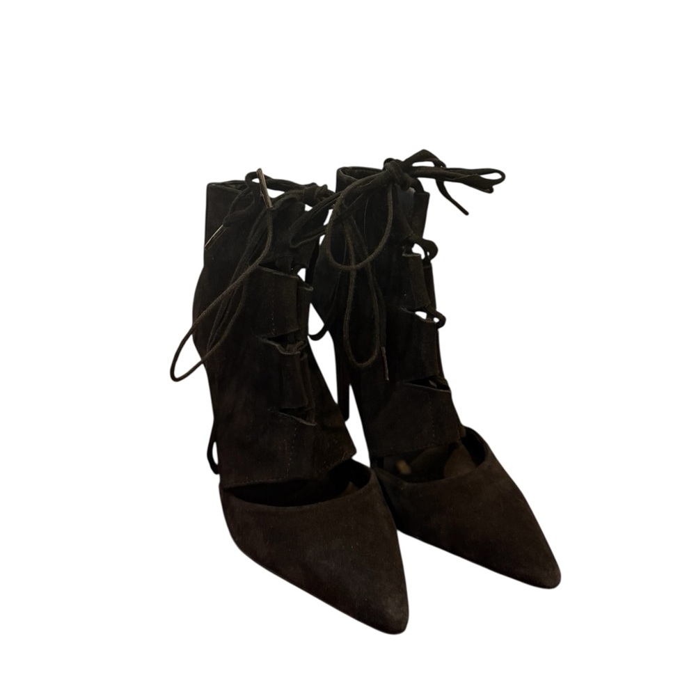 Aldo Eraede Black Suede Lace Up Shoe Size 7